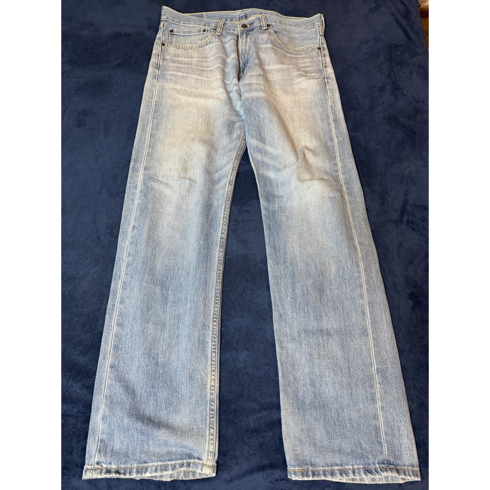 Vtg True Religion Light Blue Distressed Straight Denim Jeans 28x28